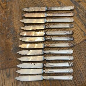 Elegant Silver Fruit Knife Set